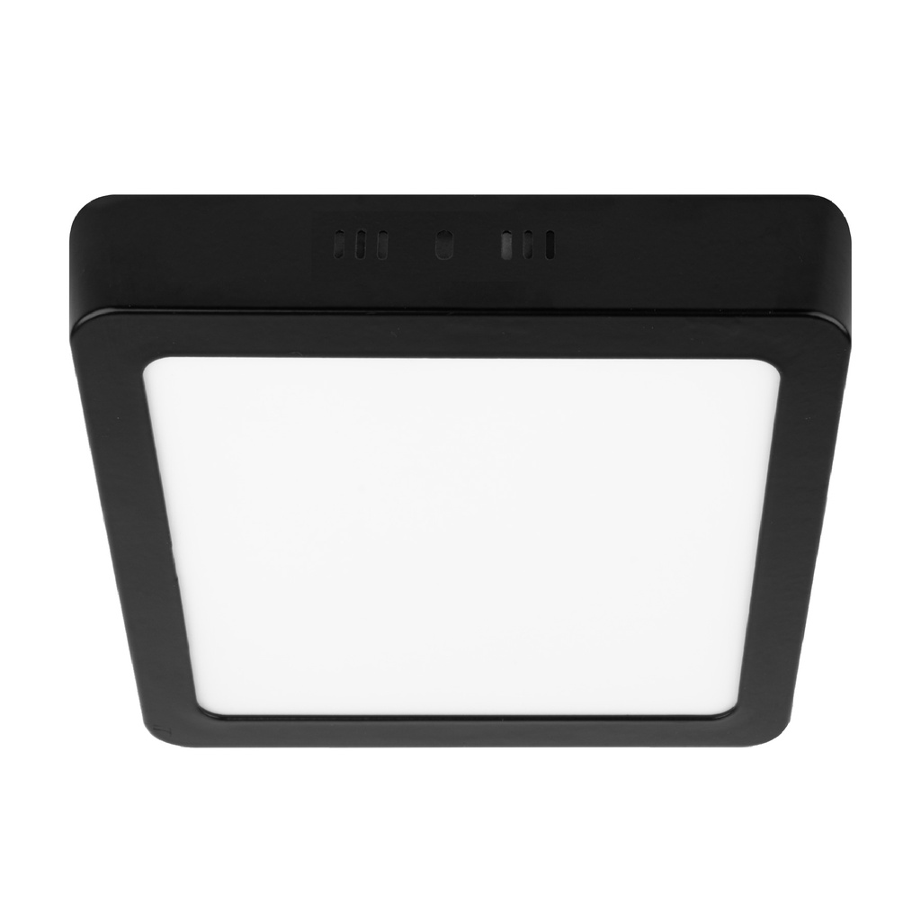 Luminario de LED 12 W cuadrado tipo plafón luz de día, negro - Pag 450