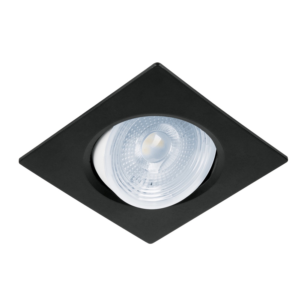 [T46948] Luminario de LED 5 W empotrar cuadrado negro spot dirigible