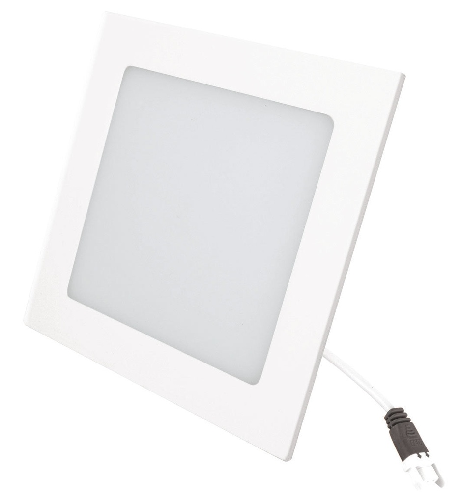 Luminario empotrable cuadrado LED, Linea ECO, 18 W, luz calida 2700K