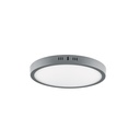 Luminario gris de LED 24 W redondo tipo plafón luz de día