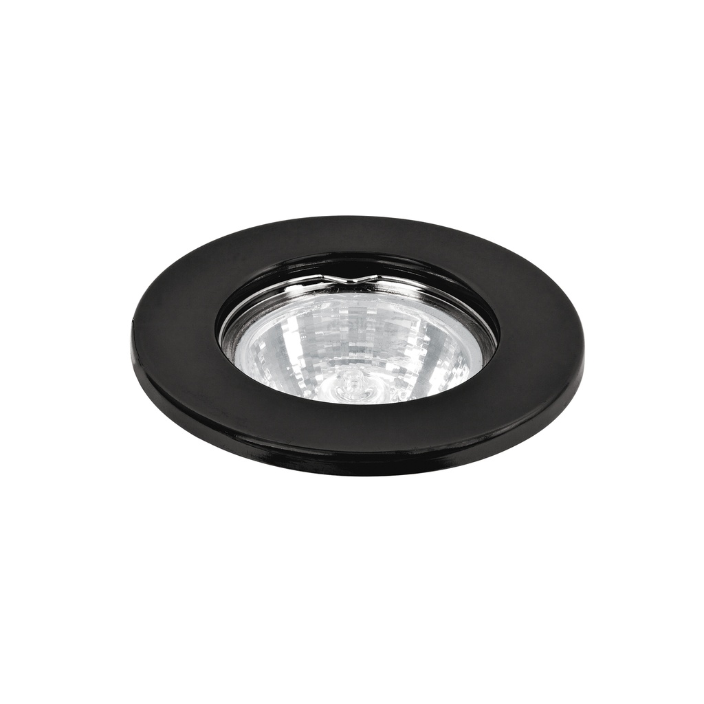 Luminario redondo negro spot fijo, lámpara no incluida