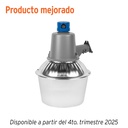 Luminario suburbano metálico 85 W sensor de luz, con lámpara