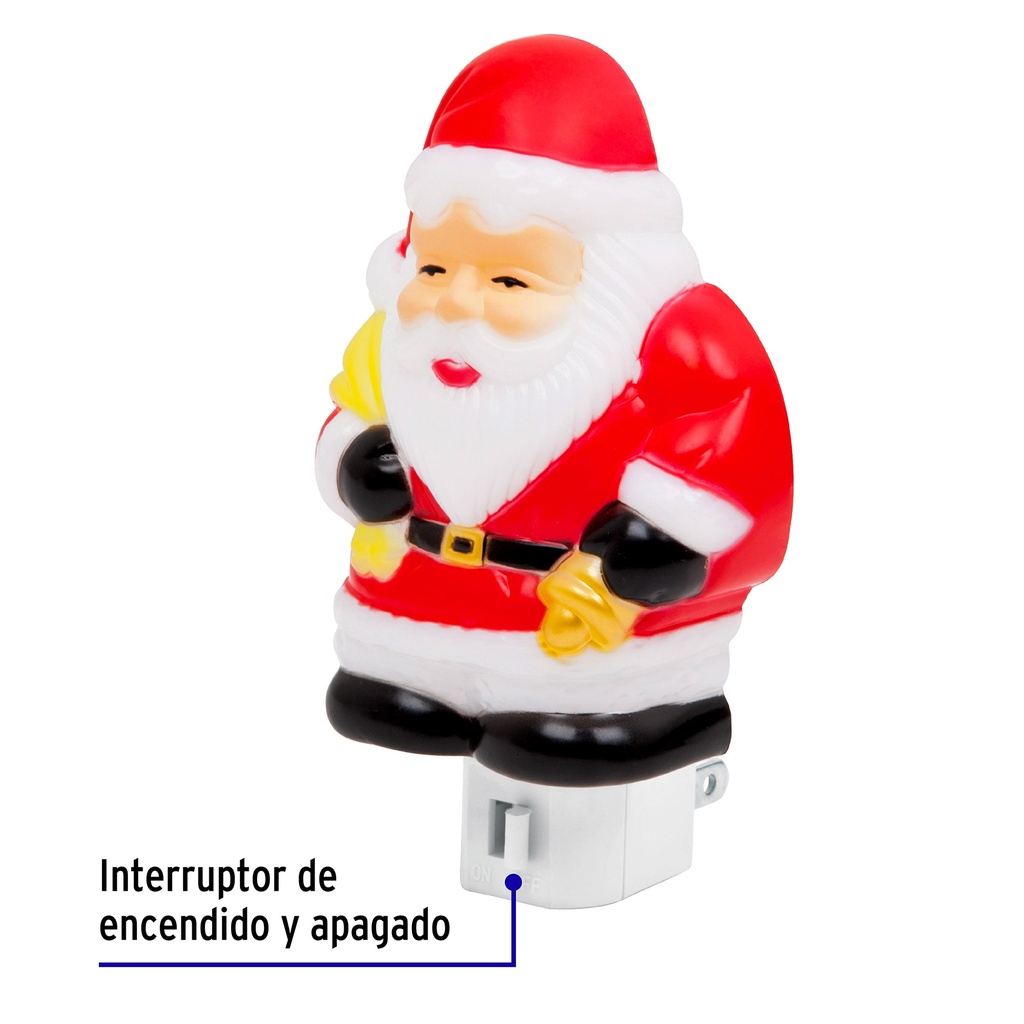 Luz de noche con lámpara E12, Santa Claus, Volteck - Pag 456