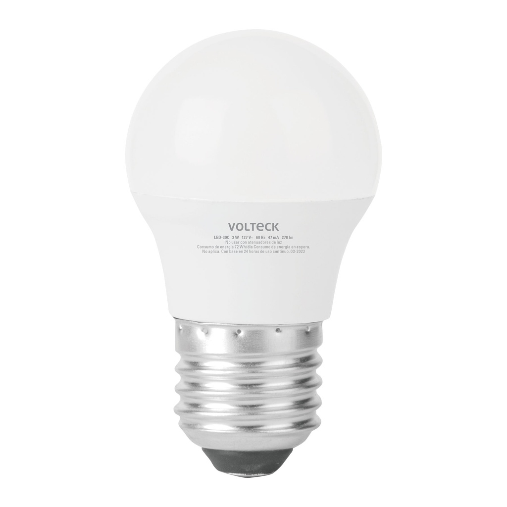 Lámpara LED A19 3 W (equiv. 25 W), luz cálida, blíster