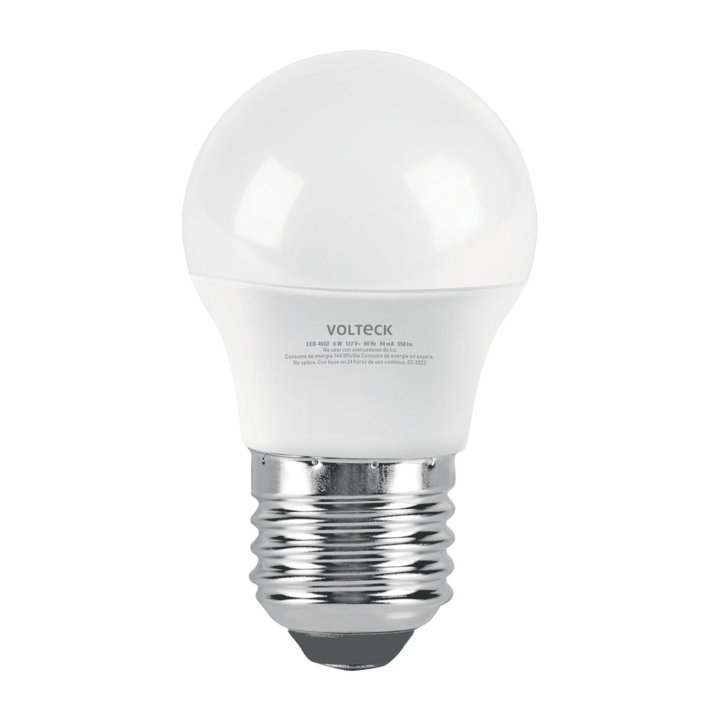 [T46277] Lámpara LED G45 6 W (equiv. 40 W), luz de día, blíster