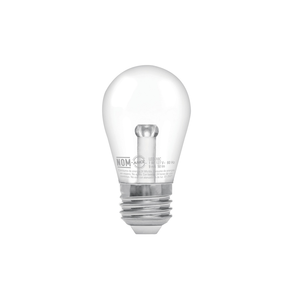 Lámpara LED S14 sin filamento 1 W luz cálida, caja, Volteck