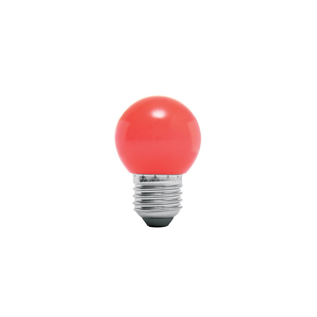 Lámpara LED tipo bulbo G45 1 W color rojo, caja, Volteck - Pag 445