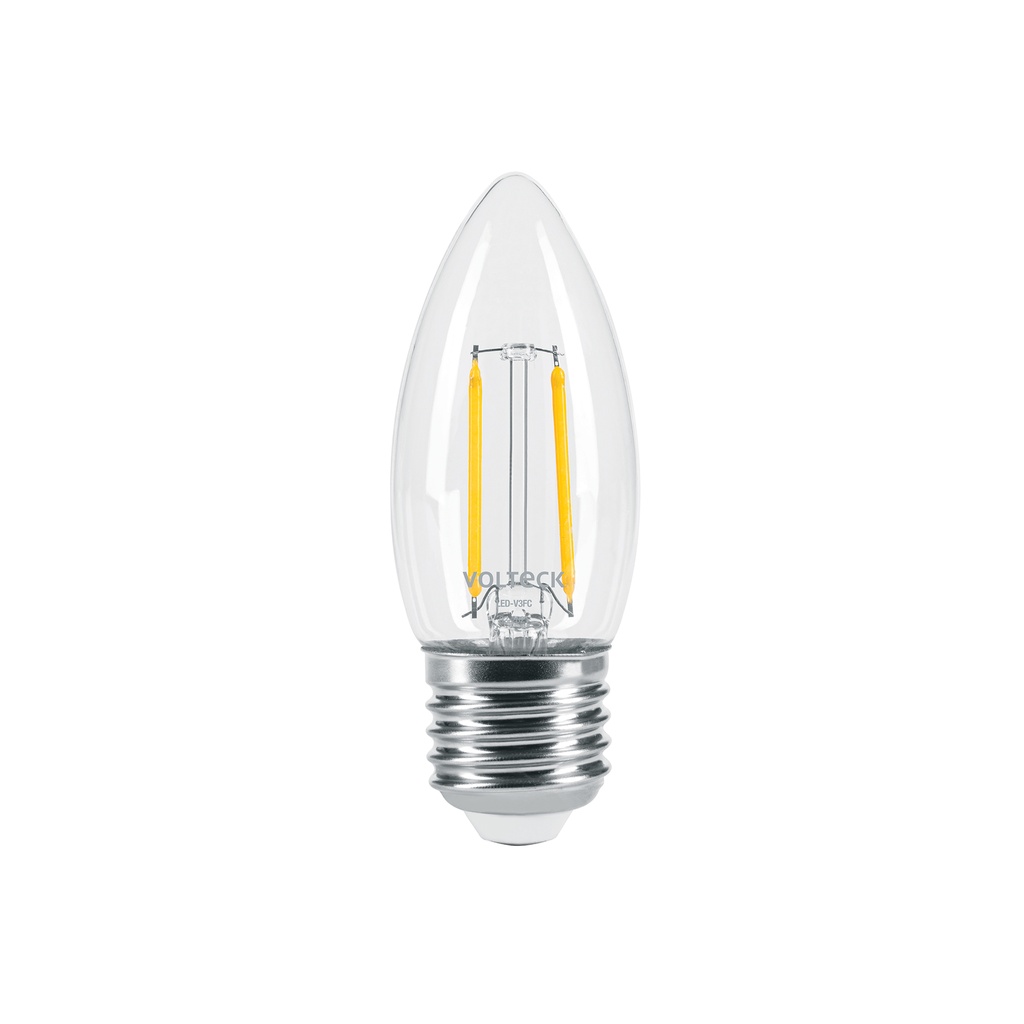Lámpara LED tipo vela 3 W con filamento luz cálida, blíster - Pag 444