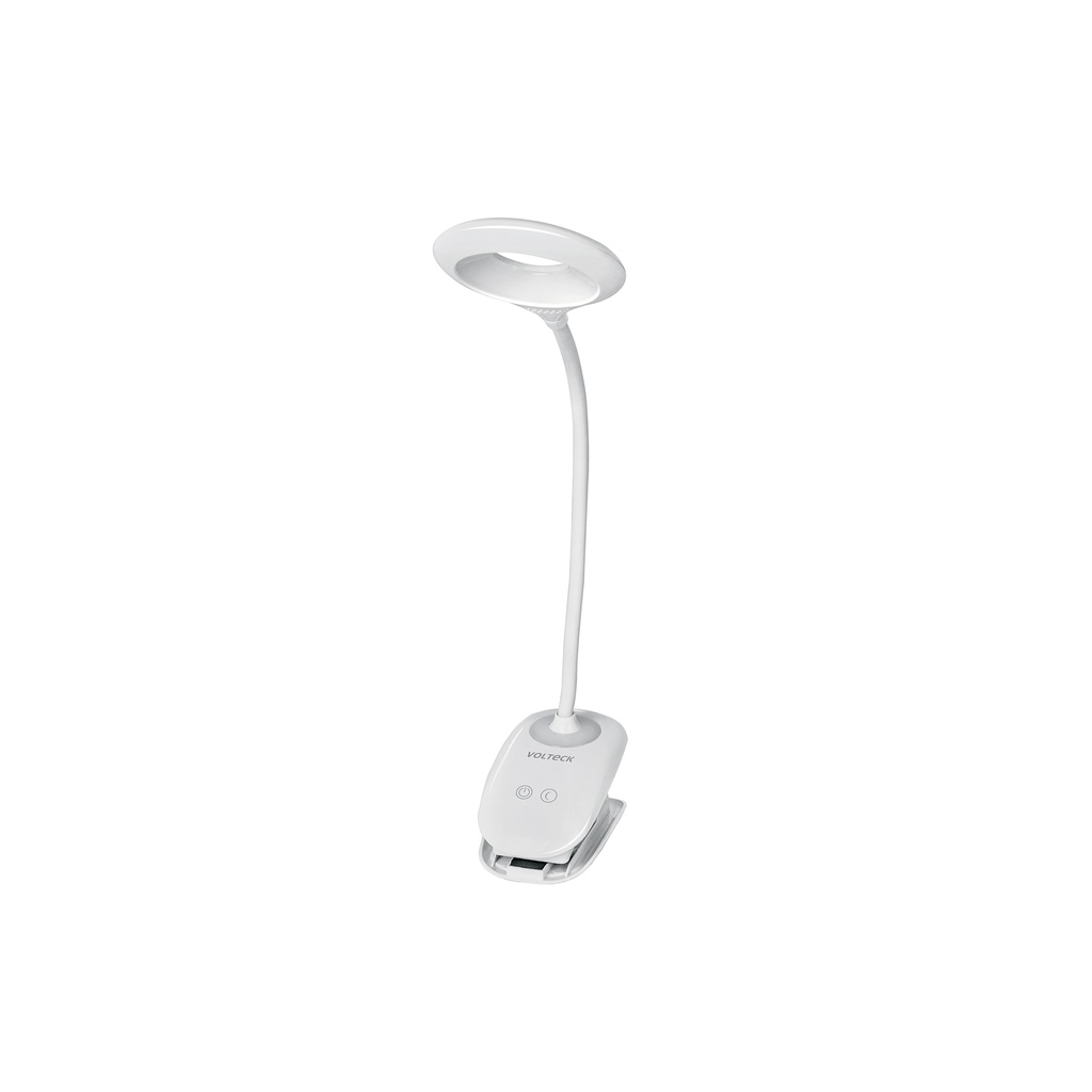 Lámpara escritorio LED 4 W recargable c/clip, 3 intensidades - Pag 456