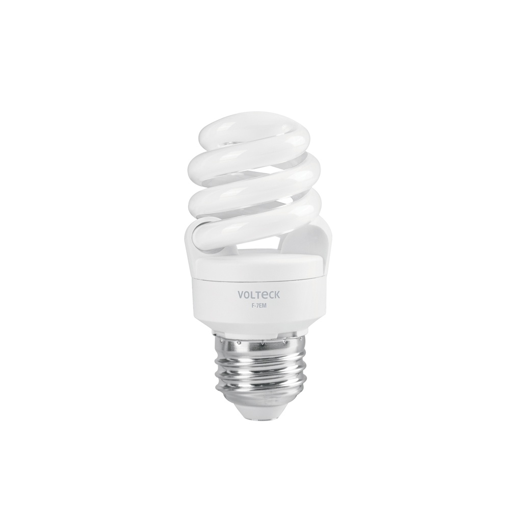Lámpara espiral mini T2 7 W luz de día en blíster, Volteck - Pag 448