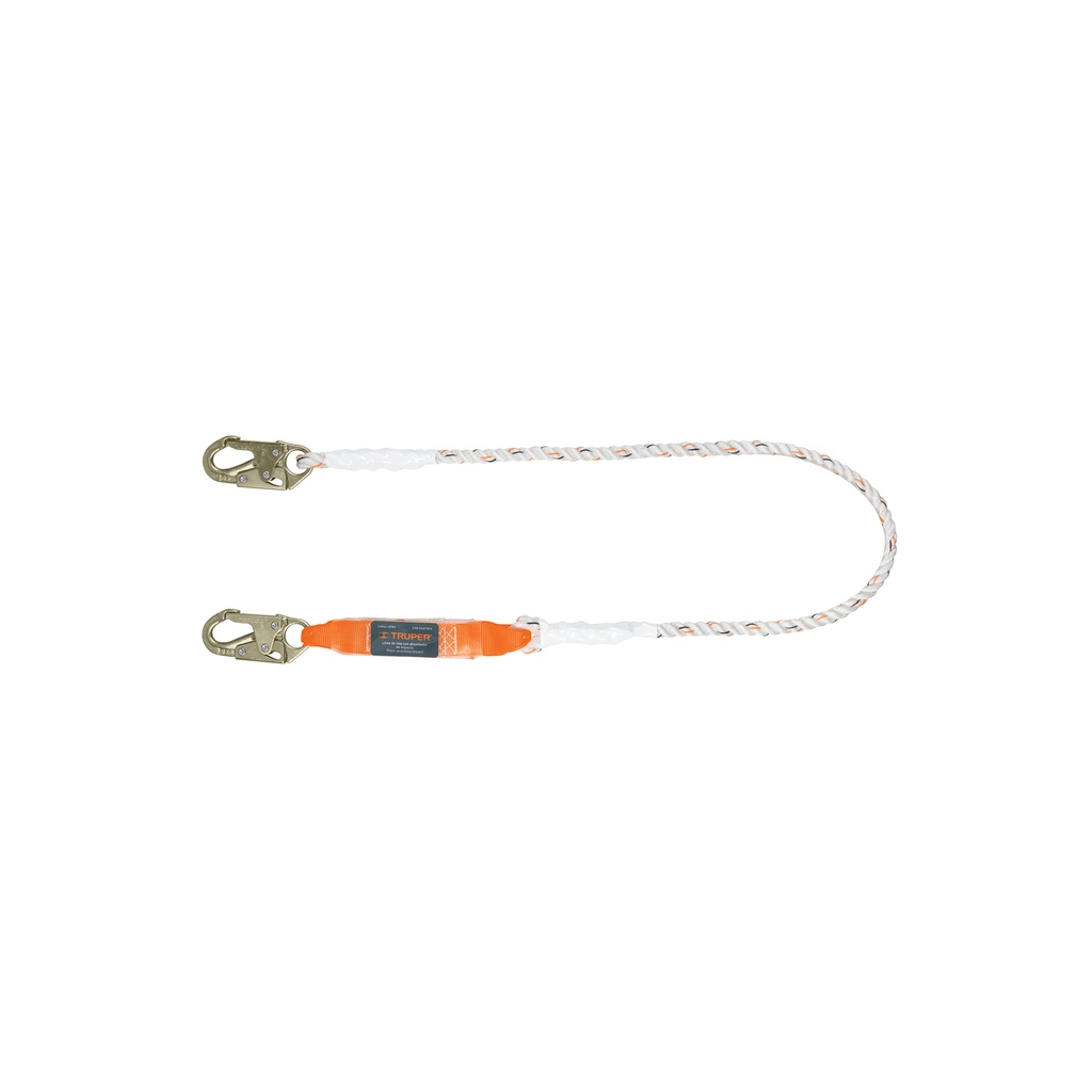 Línea de vida 1.8m cuerda políéster, absorbedor impacto,ANSI