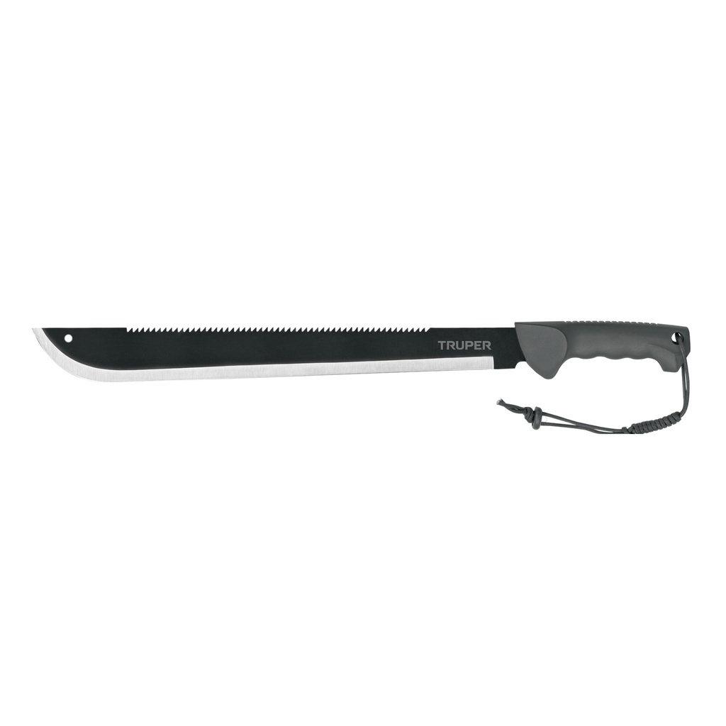 Machete doble filo 18' cacha bimaterial, con funda, Truper