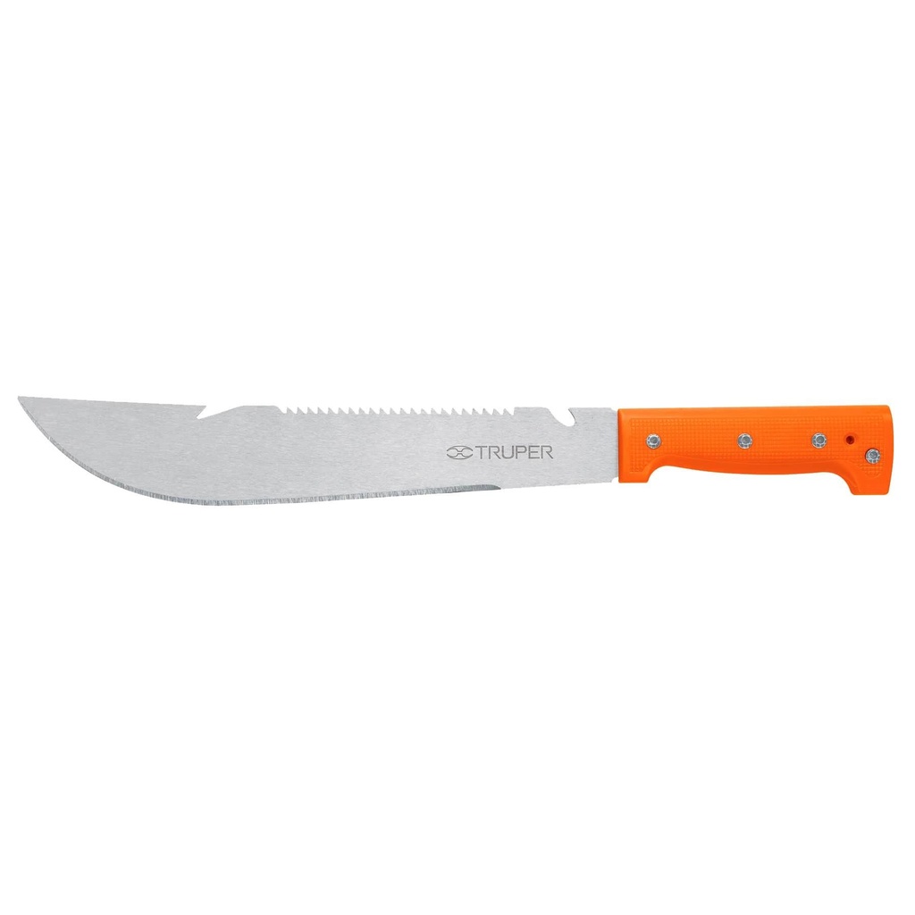 Machete rambo 12' cacha remachada naranja, Truper - Pag 289