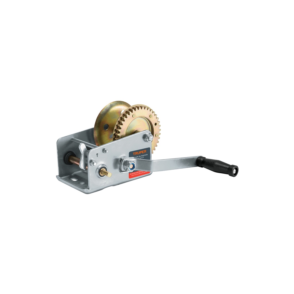 Malacate de manivela 910 kg sin cable, Truper
