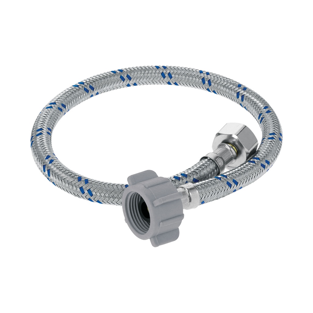 Manguera p/WC, aluminio, 1/2' x 7/8', 50 cm, plástico/latón