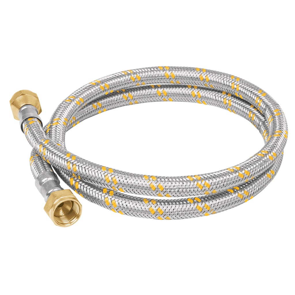 Manguera para gas, acero inox, 3/8' x 3/8', 100 cm, Foset - Pag 514