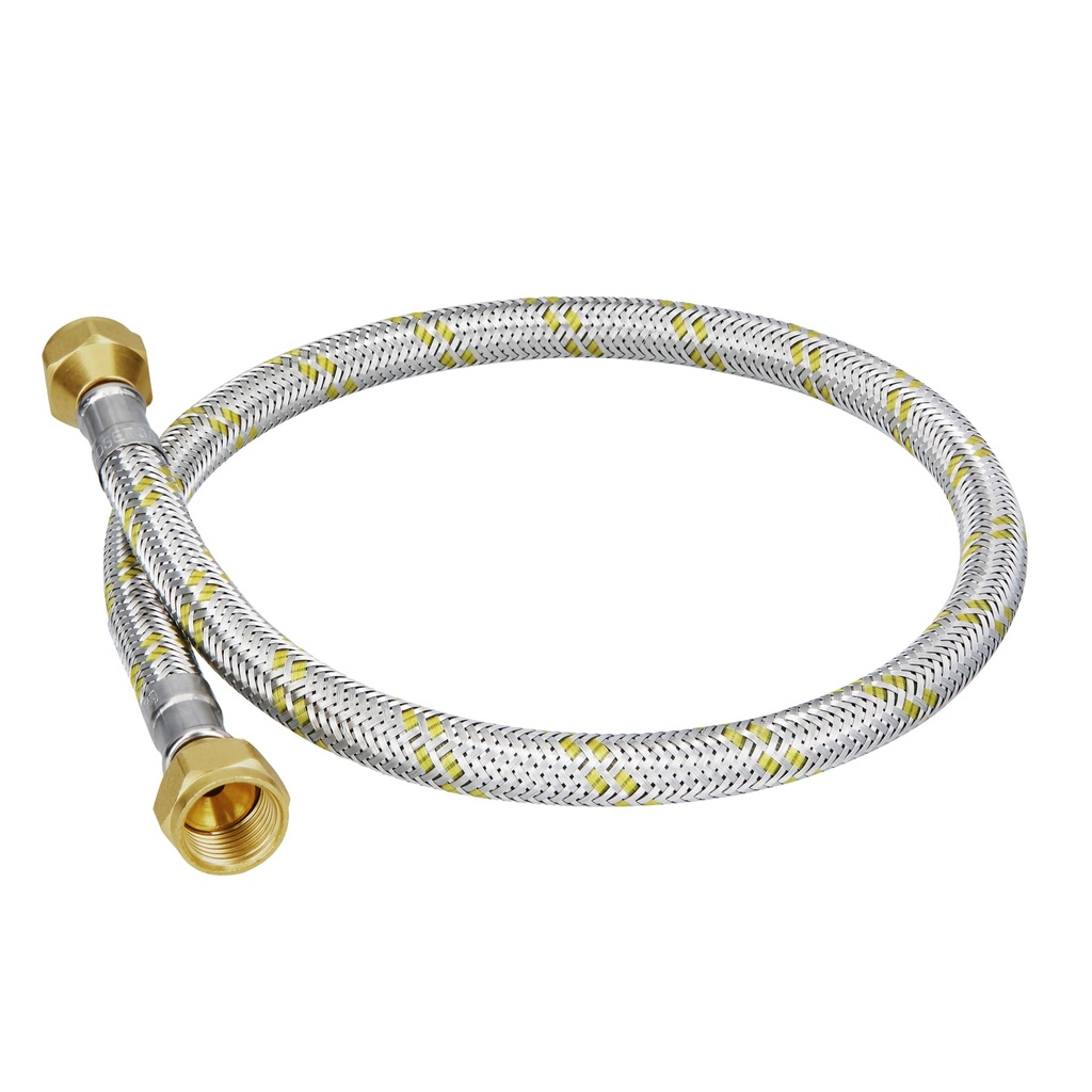 Manguera para gas, acero inox, 3/8' x 3/8', 60 cm, Foset - Pag 514