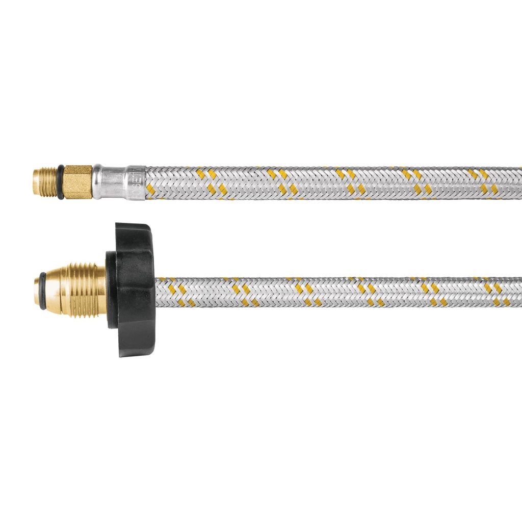 Manguera pigtail, acero inox, 7/16' x 7/8', 55 cm, Foset - Pag 514