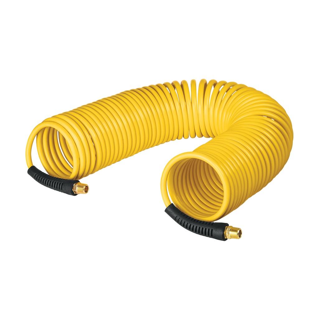 Manguera tipo resorte para compresor, 7.6 m x 1/4', Pretul