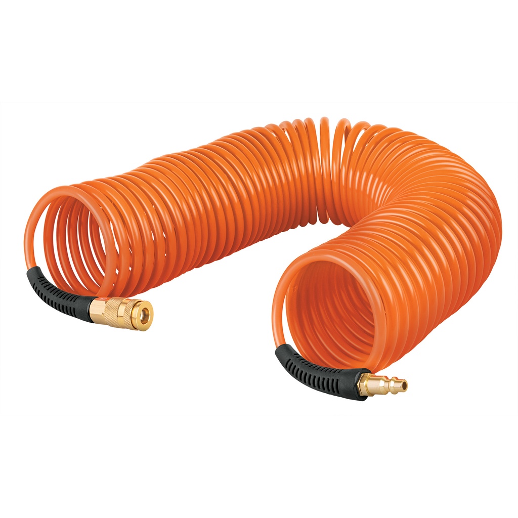 Manguera tipo resorte para compresor, 7.6 m x 1/4', Truper
