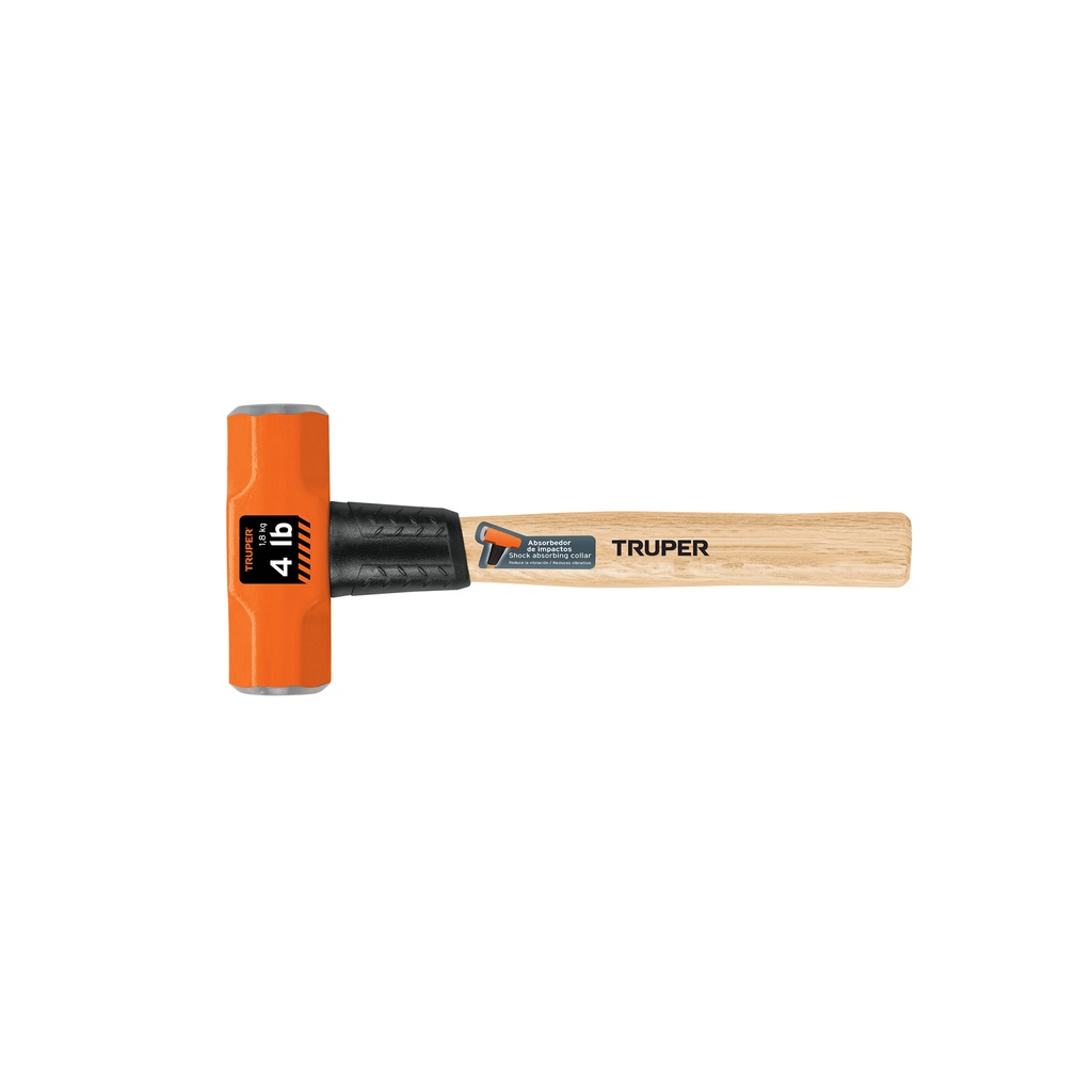 Marro octagonal 4 lb, mango de madera 12', Truper
