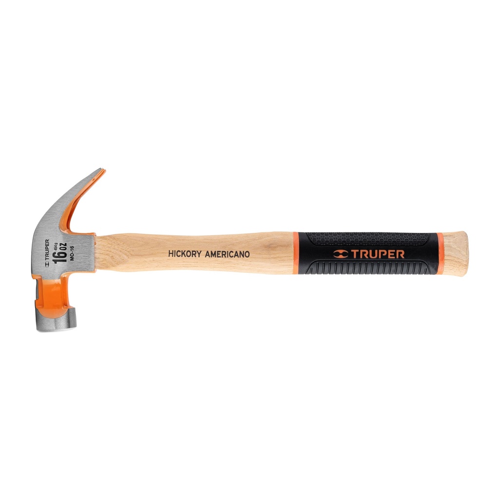 Martillo pulido 16 oz uña curva, mango hickory, Truper Grip - Pag 283