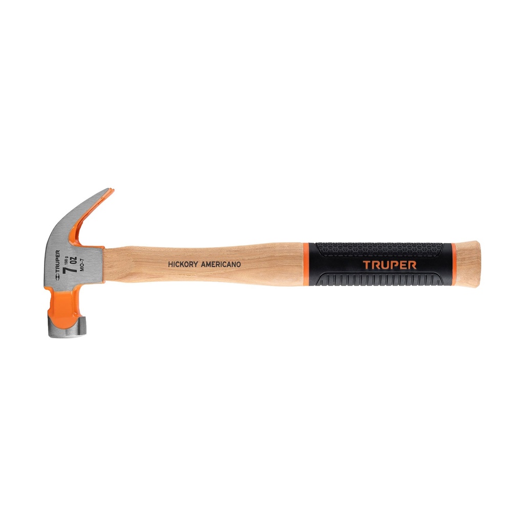 Martillo pulido 7 oz uña curva, mango hickory, Truper Grip - Pag 283