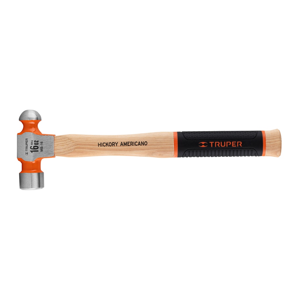 Martillo pulido de bola 16 oz mango hickory, Truper Grip - Pag 283