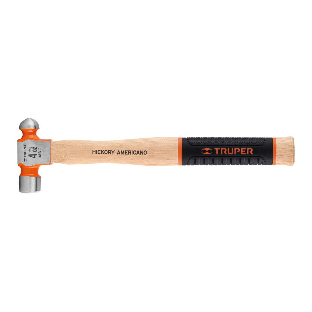 Martillo pulido de bola 4 oz mango hickory, Truper Grip - Pag 283