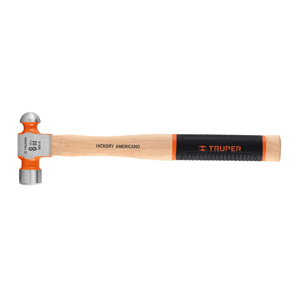 Martillo pulido de bola 8 oz mango hickory, Truper Grip - Pag 283