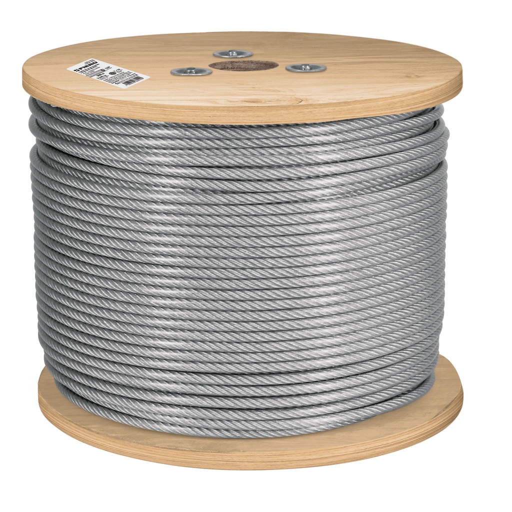 Metro cable flexible 1/4' acero 7x19 recubierto PVC, 300 m - Pag 550
