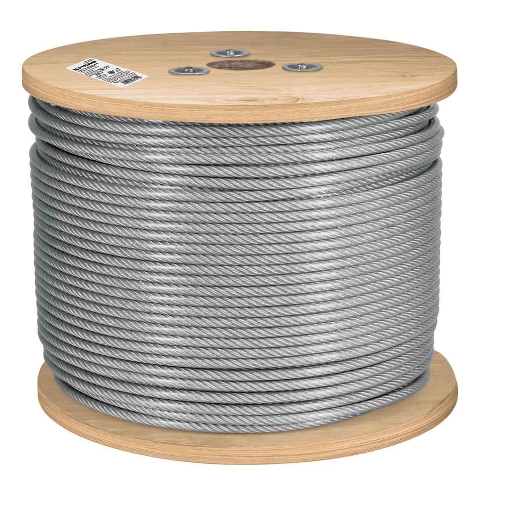 Metro cable flexible 1/4' acero 7x19 recubierto PVC, 300 m - Pag 736