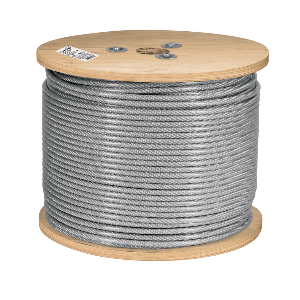 Metro cable flexible 3/16' acero 7x19 recubierto PVC, 300 m - Pag 550