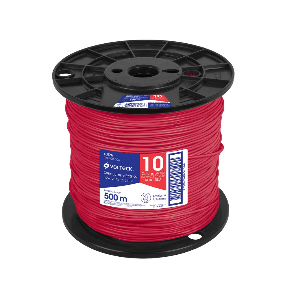 Metro de cable THHW-LS 10 AWG rojo en carrete de 500 m - Pag 412