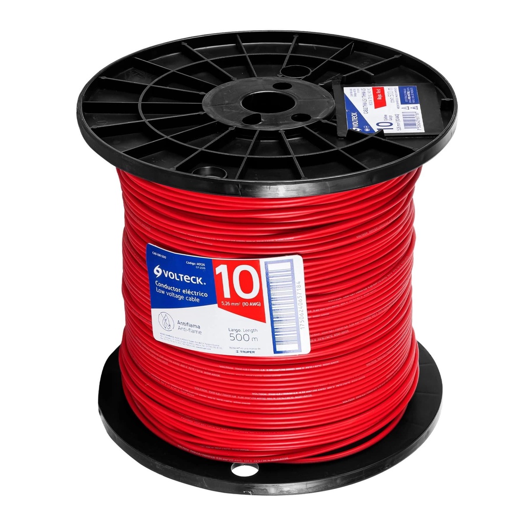 Metro de cable THHW-LS 10 AWG rojo en carrete de 500 m - Pag 548