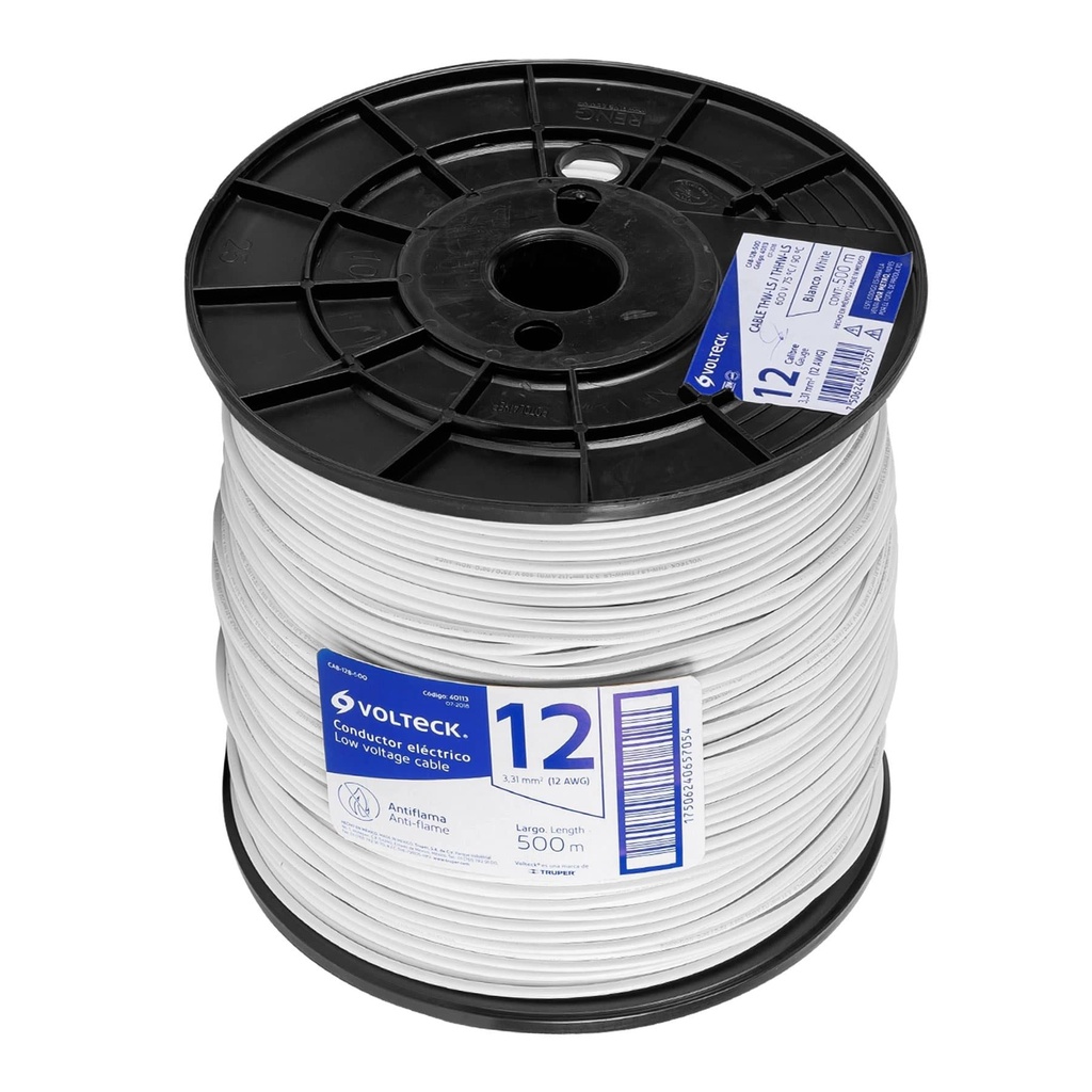 Metro de cable THHW-LS 12 AWG blanco en carrete de 500 m - Pag 543