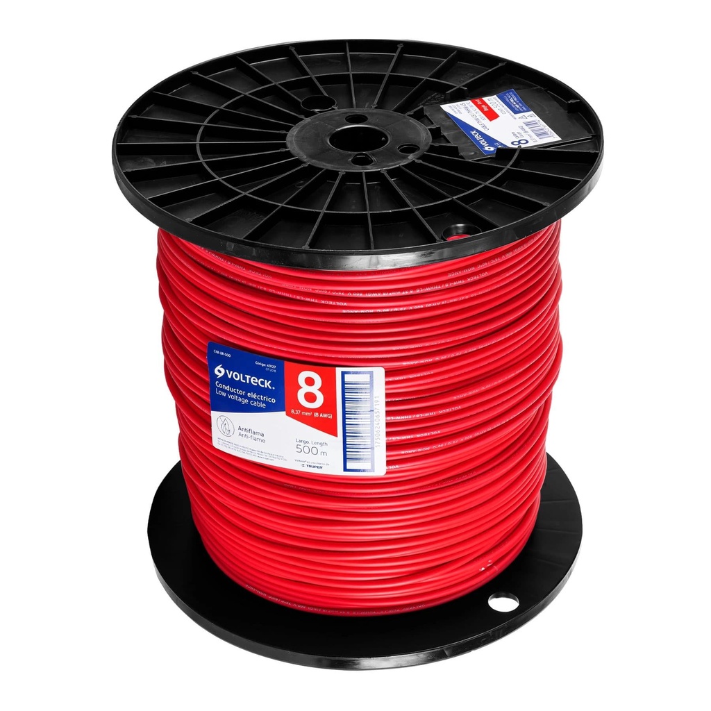 Metro de cable THHW-LS 8 AWG rojo en carrete de 500 m - Pag 548