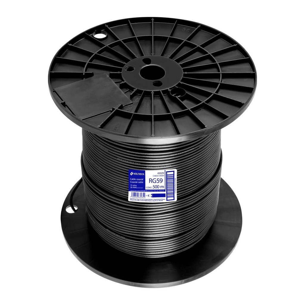 Metro de cable coaxial RG59 en carrete de 500 m, Volteck - Pag 514