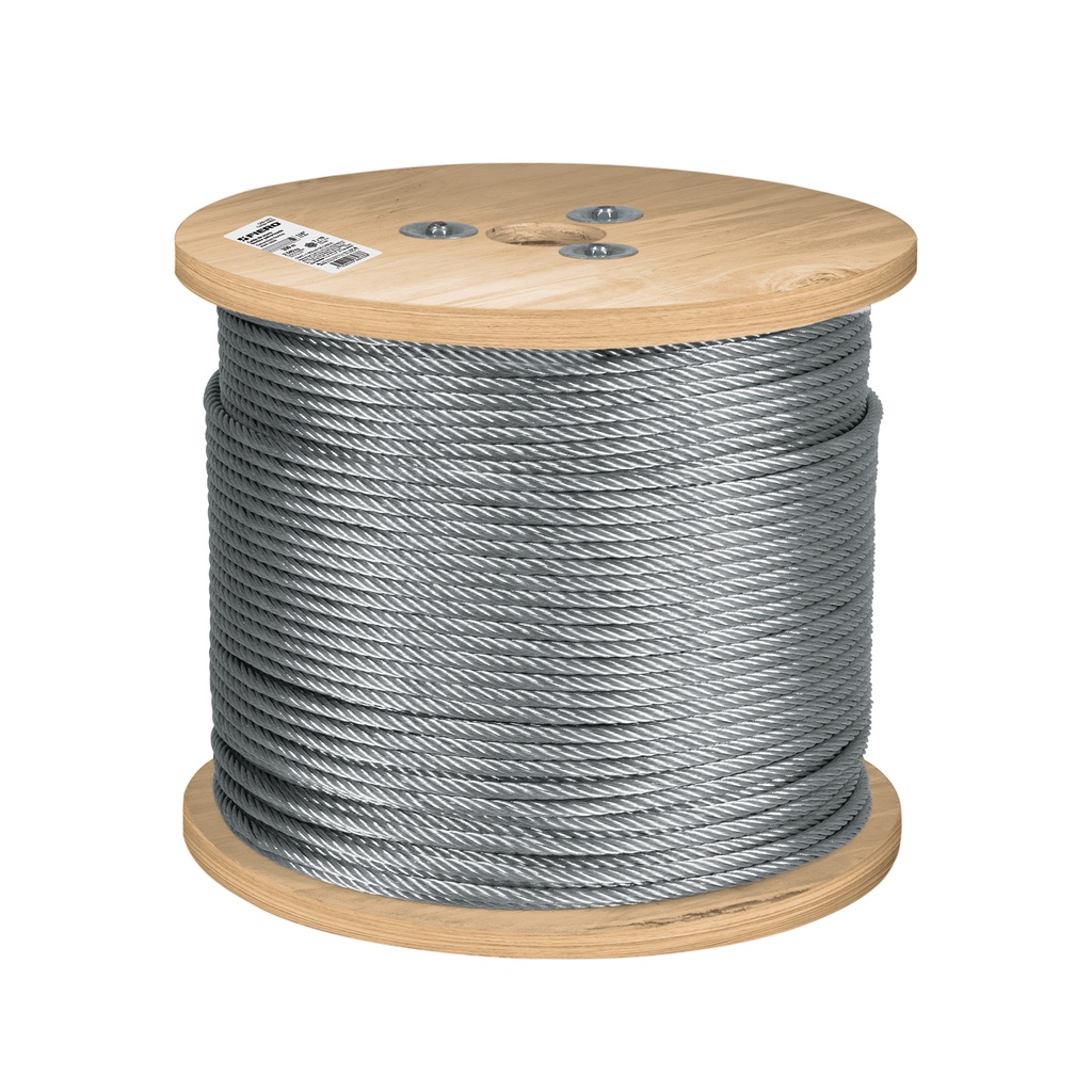 Metro de cable flexible 1/4' de acero 7x19 hilos, 300 m - Pag 550