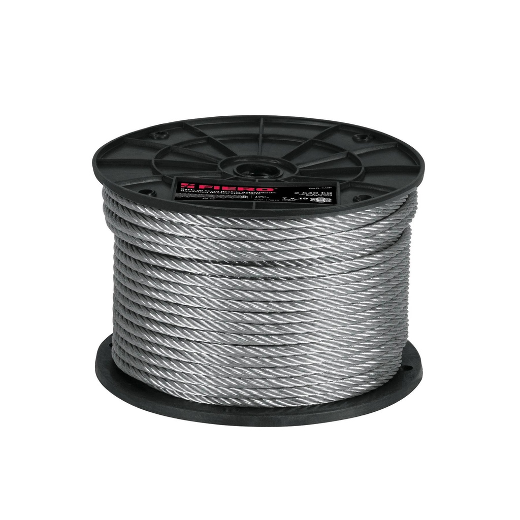 Metro de cable flexible 1/4' de acero 7x19 hilos, 75 m - Pag 736