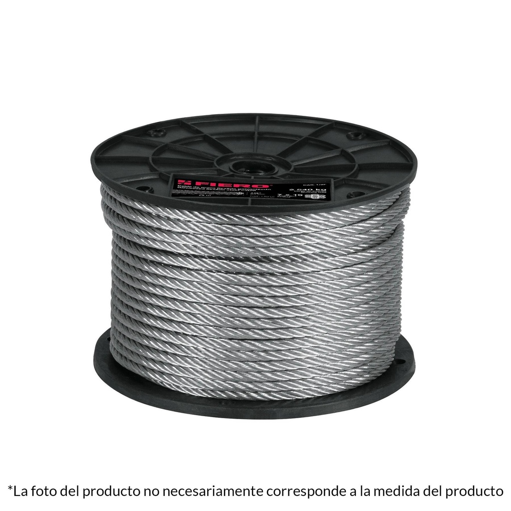 Metro de cable flexible 1/8' de acero 7x19 hilos, 300 m - Pag 736