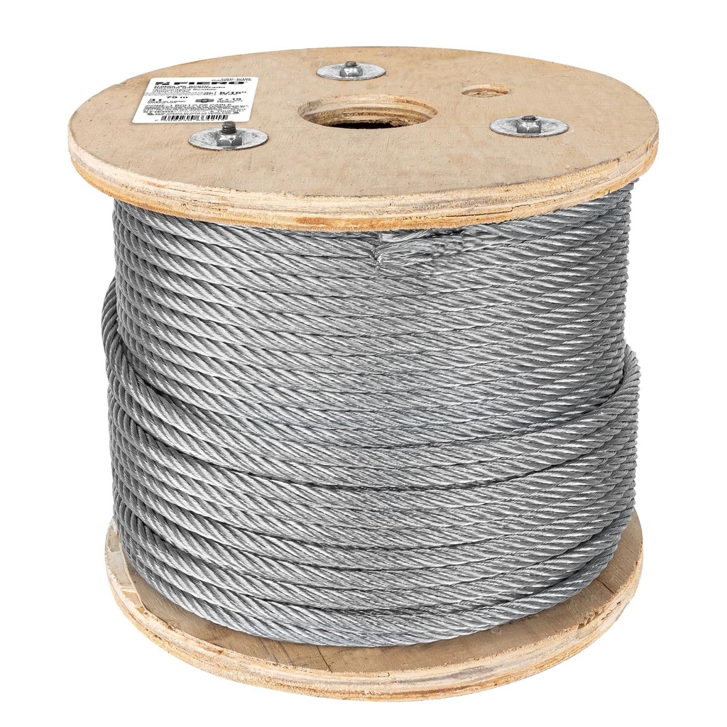 Metro de cable flexible 5/16' de acero 7x19 hilos, 75 m - Pag 736