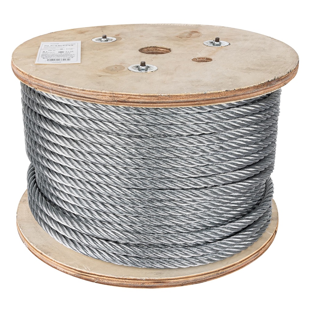 Metro de cable flexible 7/16' de acero 7x19 hilos, 75 m - Pag 550
