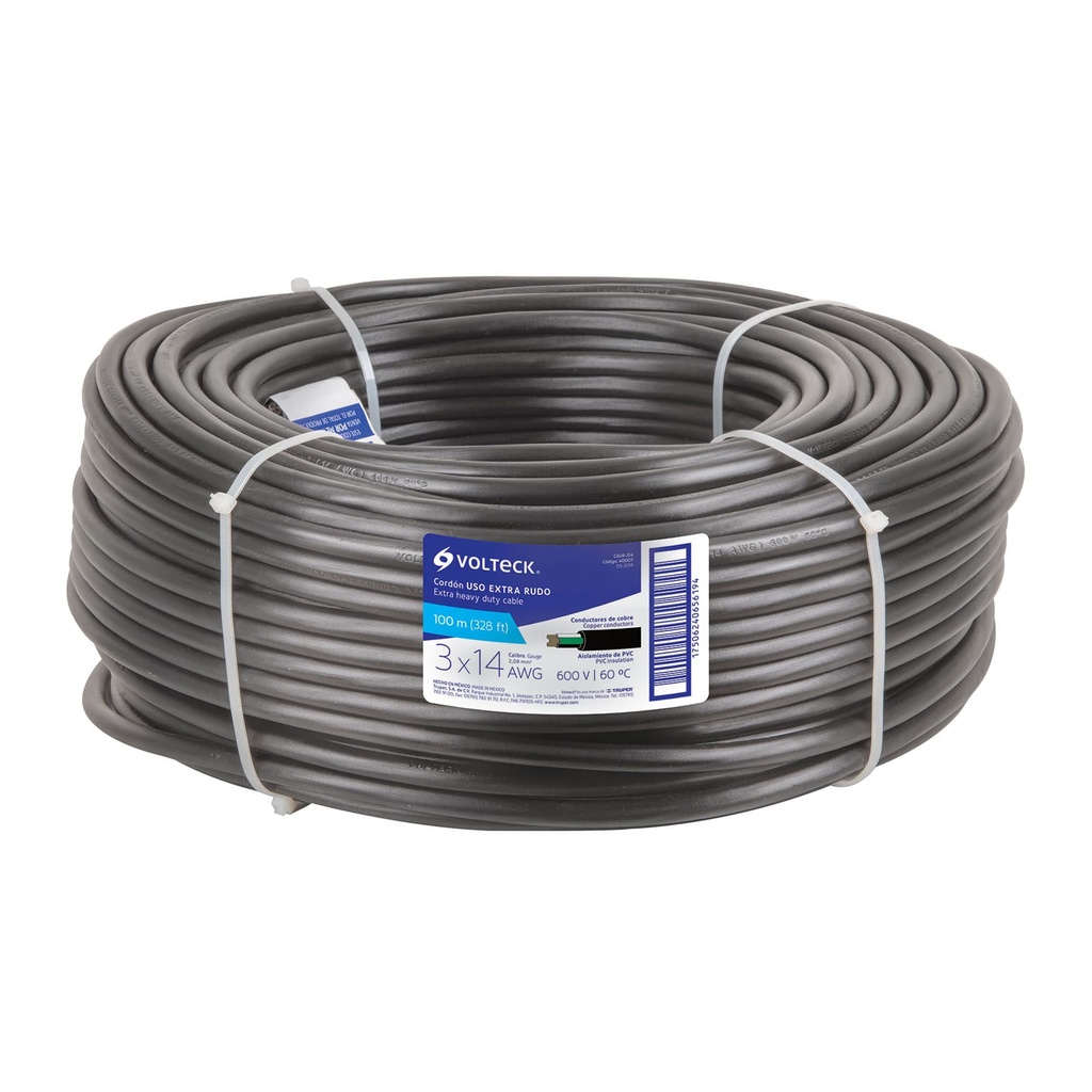 Metro de cable uso extra rudo 3 x 14 AWG en rollo de 100 m - Pag 413