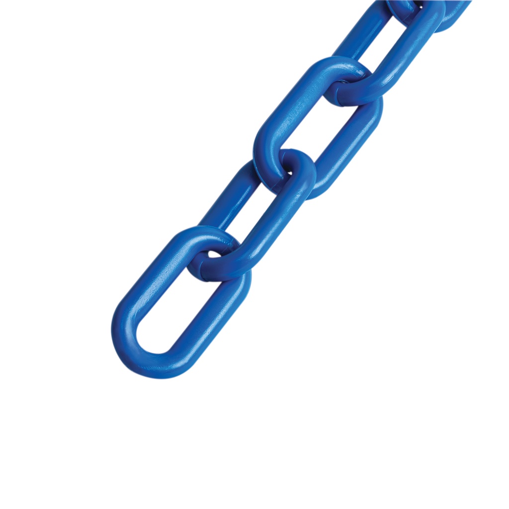 Metro de cadena de 8 mm de plástico azul, carrete de 25 m