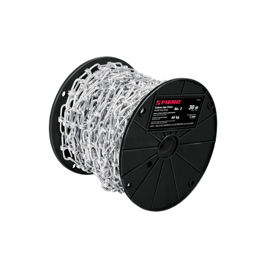 Metro de cadena tipo Víctor de 2.0 mm en carrete de 30 m