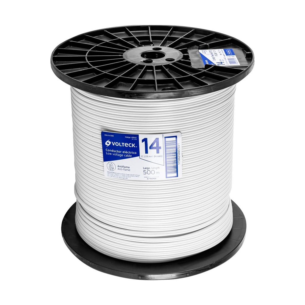 Metro de cordón dúplex flexible SPT 14 AWG en carrete 500 m - Pag 413