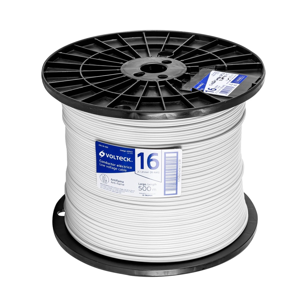 Metro de cordón dúplex flexible SPT 16 AWG en carrete 500 m - Pag 413