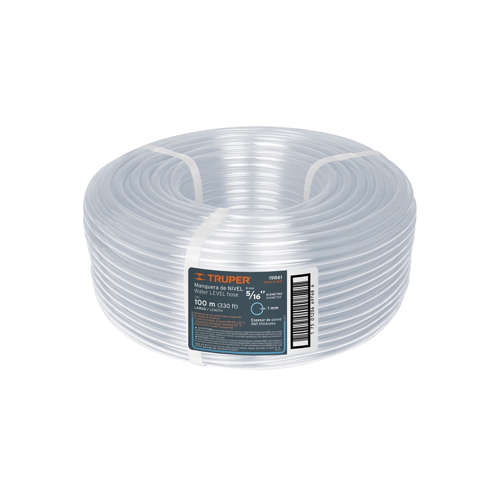 Metro de manguera 5/16' de nivel en rollo de 100 m, Truper