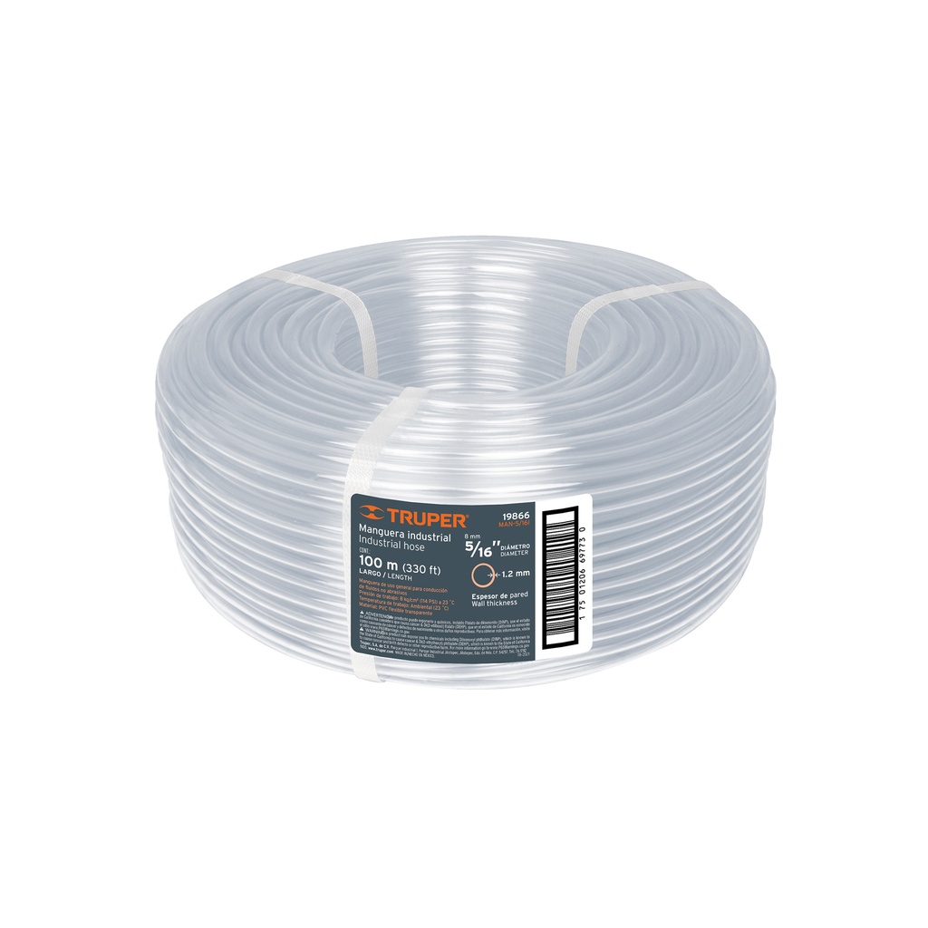 Metro de manguera 5/16' industrial en rollo de 100 m, Truper - Pag 230